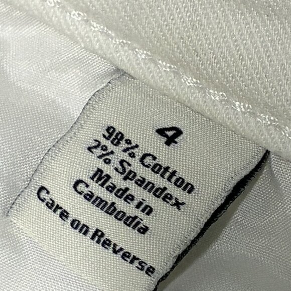 Simply Vera Wang Women's White Denim Mid-Rise Cropped Jeans Size 4 - Picture 6 of 6